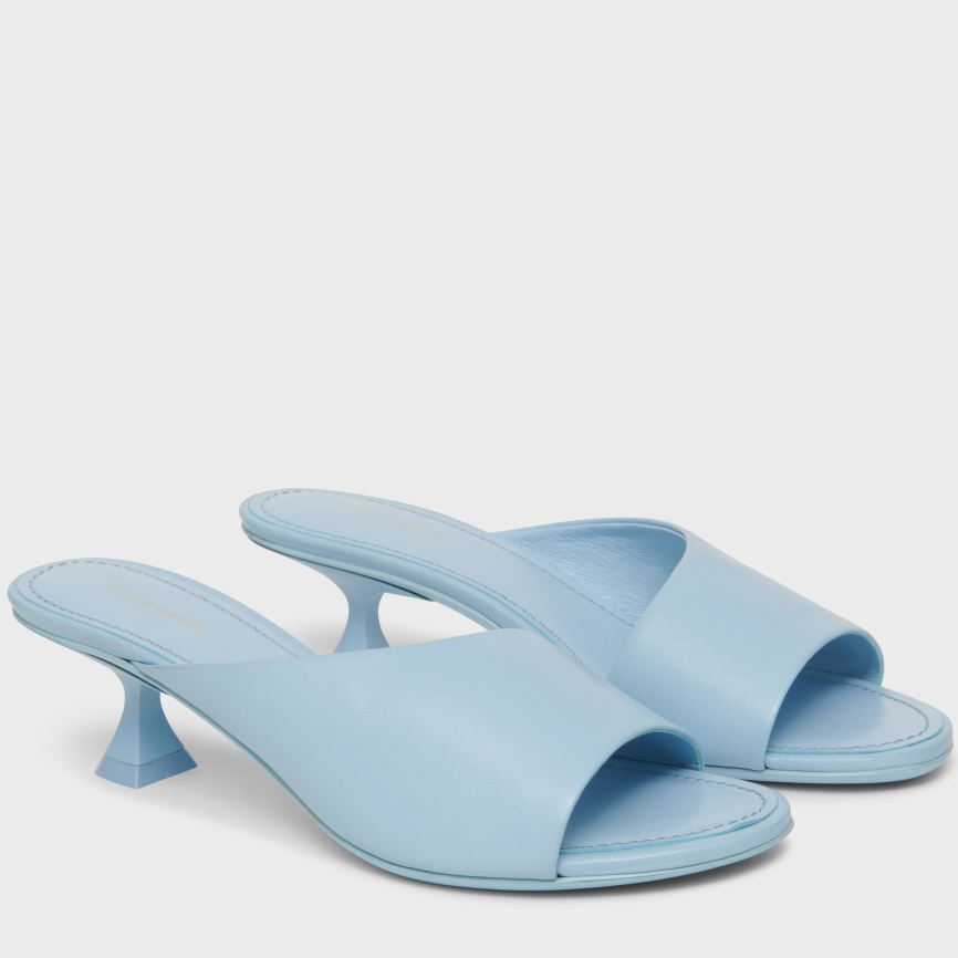 Women\'s Mansur Gavriel Kitten Open Toe Mules Light Blue | AU 4M16IL